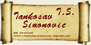 Tankosav Simonović vizit kartica